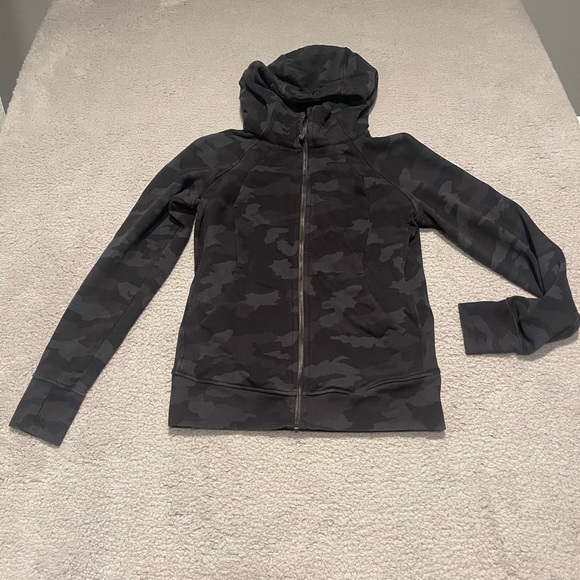 Lululemon Scuba Hoodie *Light Cotton Fleece Heritage 365 Camo Deep Coal Multi 10 - Picture 1 of 6